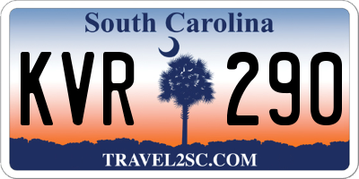 SC license plate KVR290