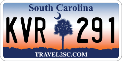 SC license plate KVR291
