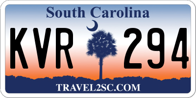 SC license plate KVR294