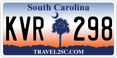 SC license plate KVR298