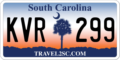 SC license plate KVR299