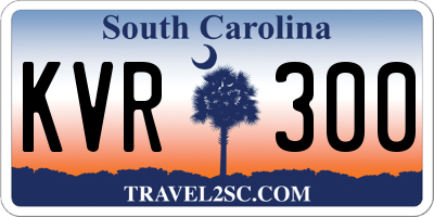 SC license plate KVR300
