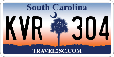 SC license plate KVR304