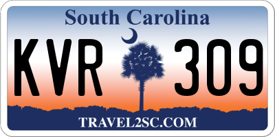 SC license plate KVR309