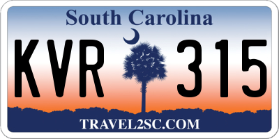 SC license plate KVR315