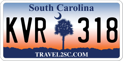 SC license plate KVR318