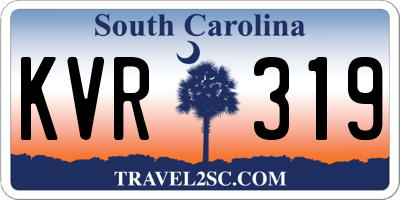 SC license plate KVR319