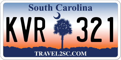 SC license plate KVR321