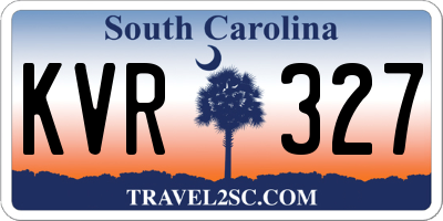 SC license plate KVR327