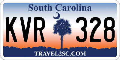 SC license plate KVR328