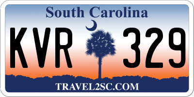 SC license plate KVR329