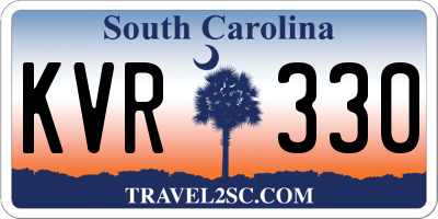 SC license plate KVR330
