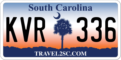 SC license plate KVR336