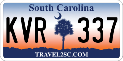 SC license plate KVR337