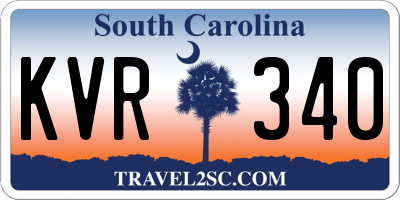 SC license plate KVR340