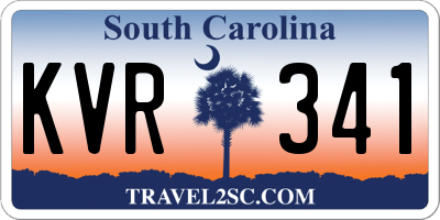 SC license plate KVR341