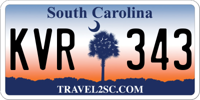 SC license plate KVR343
