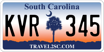 SC license plate KVR345