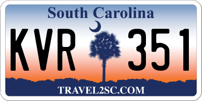 SC license plate KVR351
