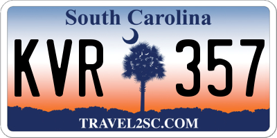 SC license plate KVR357