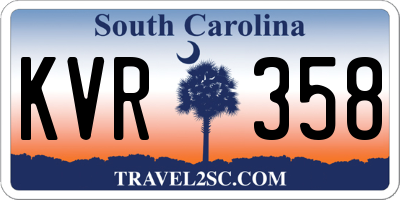 SC license plate KVR358