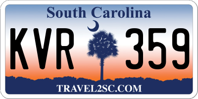 SC license plate KVR359