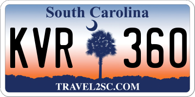 SC license plate KVR360