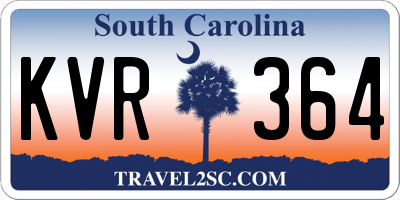 SC license plate KVR364
