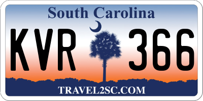 SC license plate KVR366