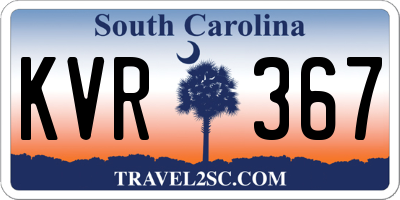 SC license plate KVR367