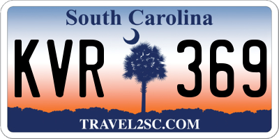 SC license plate KVR369