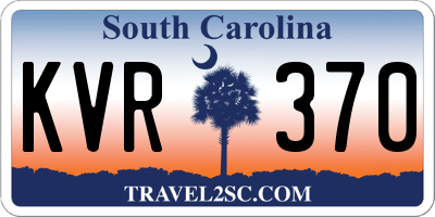 SC license plate KVR370