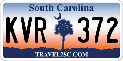 SC license plate KVR372