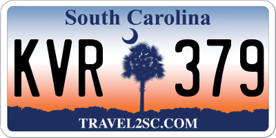SC license plate KVR379