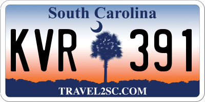 SC license plate KVR391