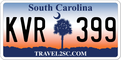 SC license plate KVR399