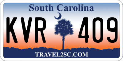 SC license plate KVR409