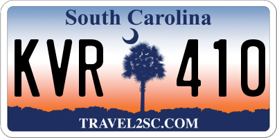 SC license plate KVR410