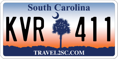 SC license plate KVR411