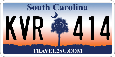 SC license plate KVR414