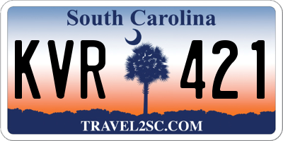 SC license plate KVR421
