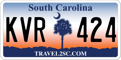 SC license plate KVR424