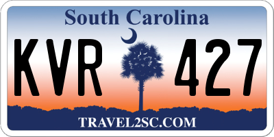 SC license plate KVR427