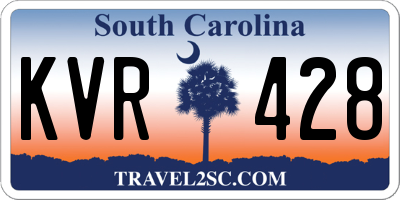 SC license plate KVR428