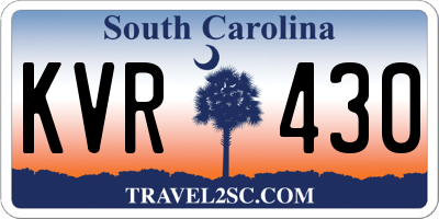 SC license plate KVR430
