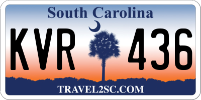 SC license plate KVR436