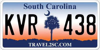 SC license plate KVR438