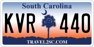 SC license plate KVR440
