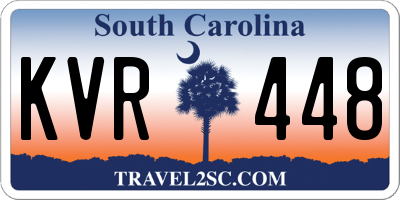 SC license plate KVR448