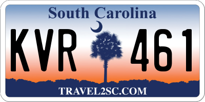 SC license plate KVR461